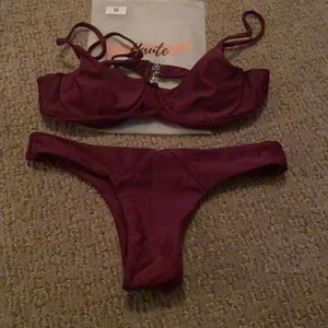 Haute bikini-New-no returns-burgundy color